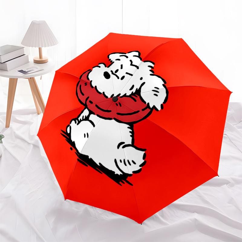 1pc Cute Dog Automatic Folding Umbrella - 8-Rib Automatic Open/Close, Large Canopy Birthday Festival Gift yy251217131