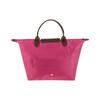 New LONGCHAMP Le Pliage Cow Leather Dumpling Bag Handbag Medium Size Women's Pink 1623089P73
