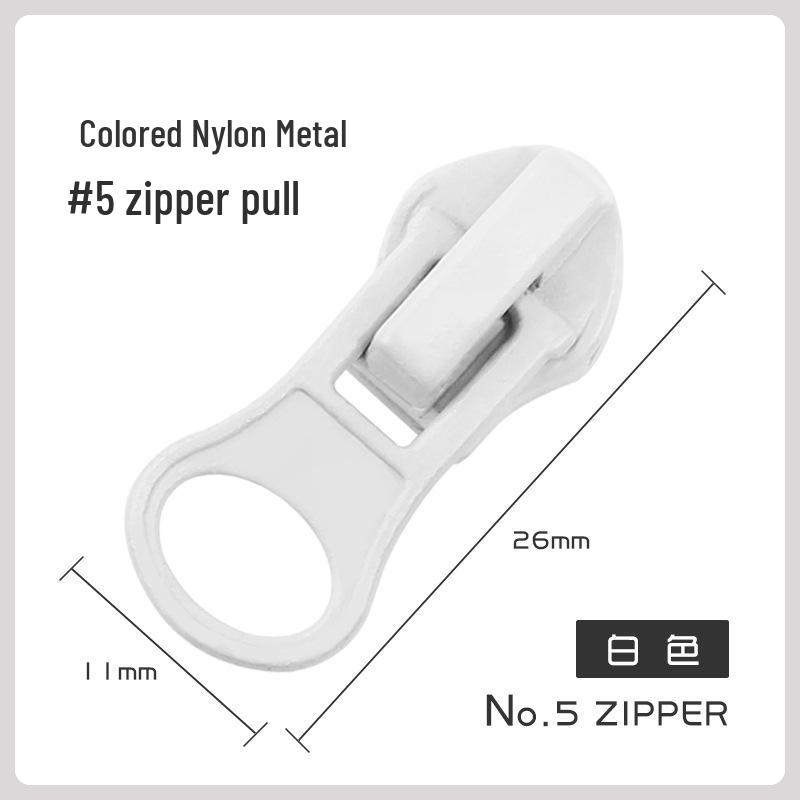Nylon & Metal Zipper Pull for Jackets and Bags (No. 3 & No. 5)