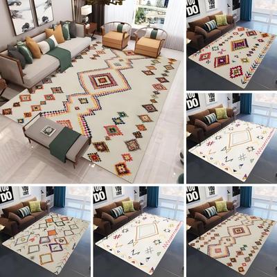 Bohemia Serie Bedruckter Teppich Heim Wohnzimmer Dekoration Rutschfester Teppich für Schlafzimmer Bodenmatte Maschinenwaschbare Badezimmer Fußmatte