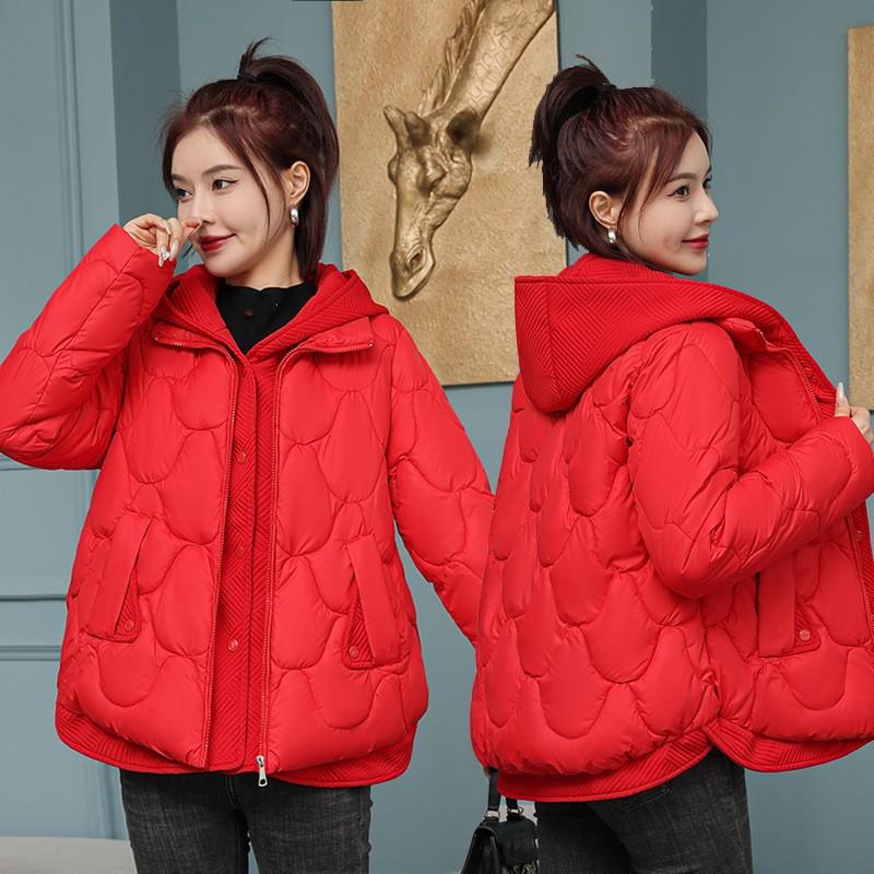 

Женская осенне-зимняя короткая теплая пуховая куртка, утолщенная однотонная одежда с карманами для хлеба XS