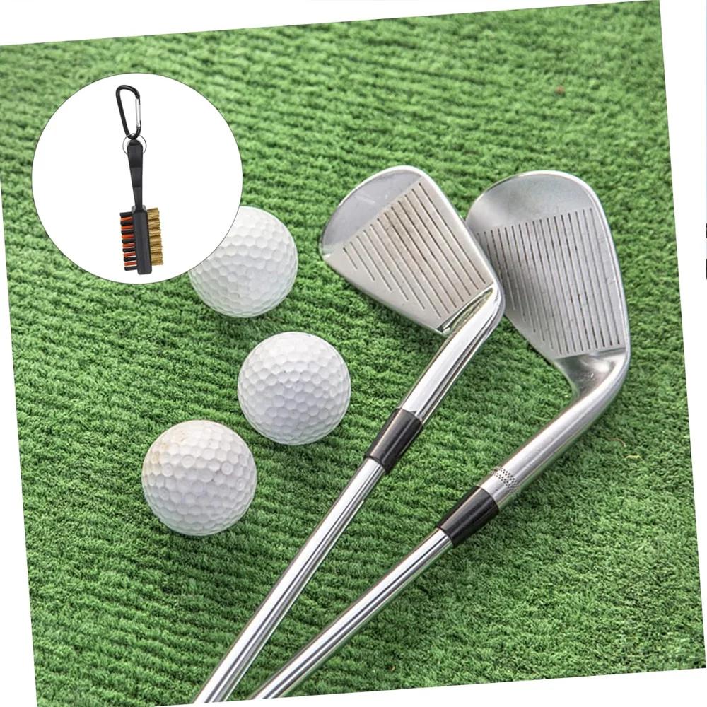 Golfschlägerbürste Rillenreiniger Beidseitige Werkzeuge Tragbar Metall Leicht Nylon Zubehör für Eisenbälle Schuhe Neues Geschenk