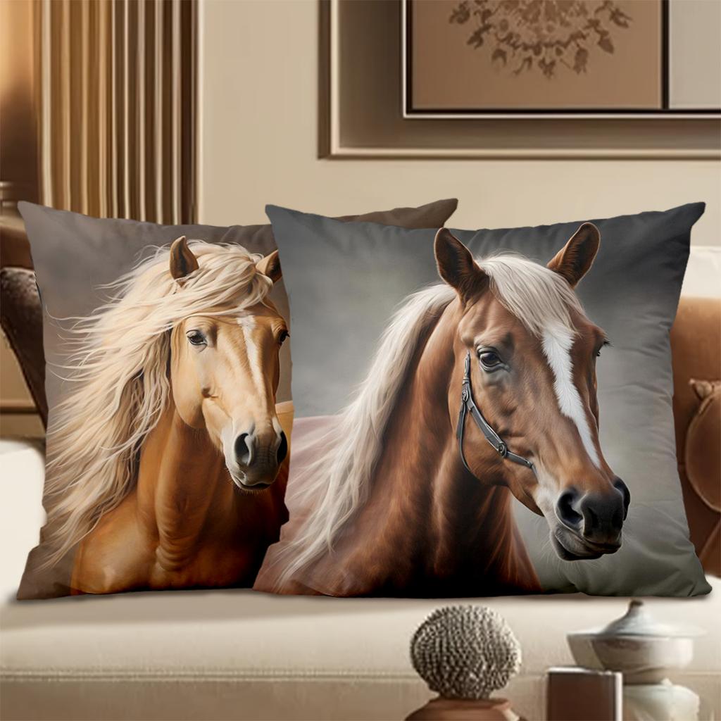 Beautiful Horse Pattern Decorative Cushion Covers For Home Polyester pillowcase, sofa decorative cushion cov Headboard Pillow