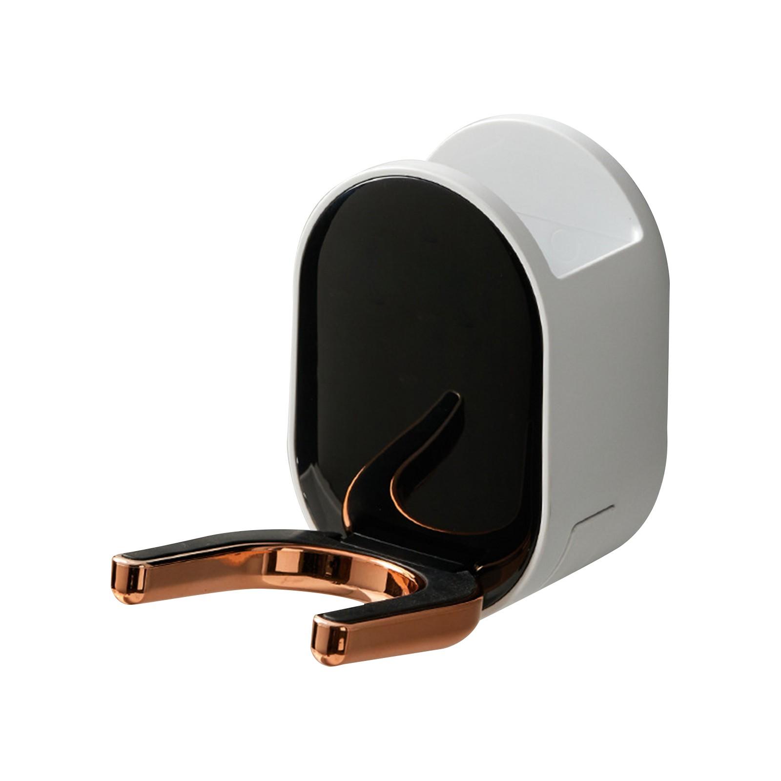 

Держатель для фена с контейнером для хранения и крючком для шнура, самоклеящаяся подставка для фена, настенное крепление, вешалка для инструментов для волос для ванной комнаты One Size чёрный