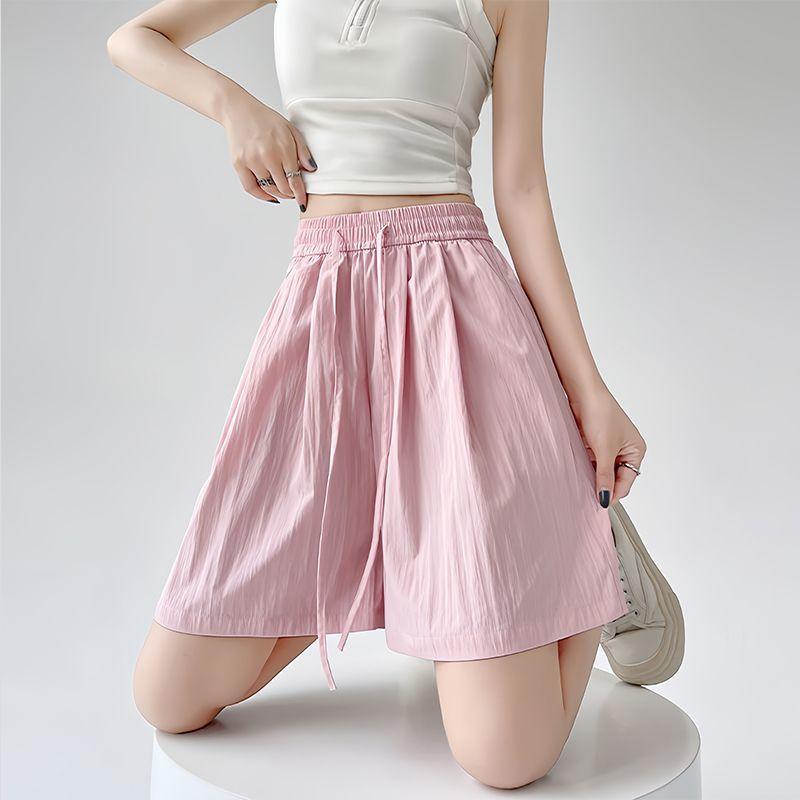Dopamine Shorts Women's Summer New Loose Wide-leg Yamamoto Pants Casual Small Ice Silk Five-point Pants