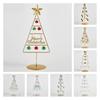 Iron Small Tabletop Christmas Tree Simulates Glowing Bell Decorations Trees