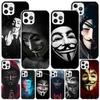 Anonymous V for Vendetta Mask Phnoe Case for Iphone 17 Air 16 16E 11 12 13 Mini 14 Plus 15 Pro Max 7 8 + SE 2020 Phone Cover Coq