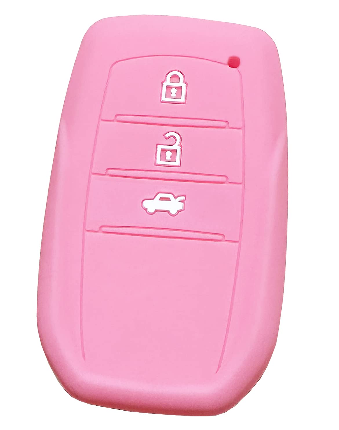 

[IKT] Silicone Cover for Toyota Cars Smart Key 3 Buttons Light Pink/New Crown (2022~) розовый