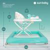 Caminador Interactivo para Niños para Aprender a Caminar Ajuste de Altura Volante Frenos Menta Estrellas