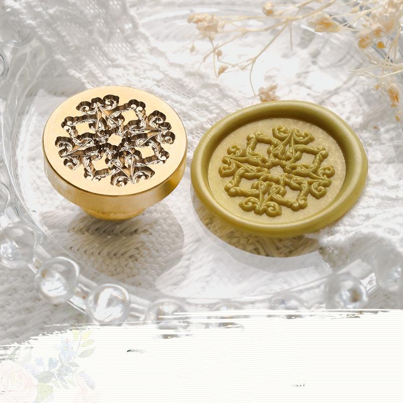 Plant Wax Seal Stamp Vintage Craft Seal Stamp Head Card Envelope Wedding Invitation Gift Wrap Scrapbooking Decorative