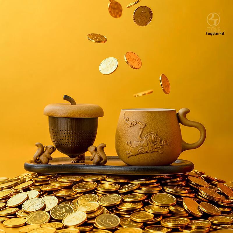 Wanqiantang Ceramic Tea Cup Gift Set with Tray