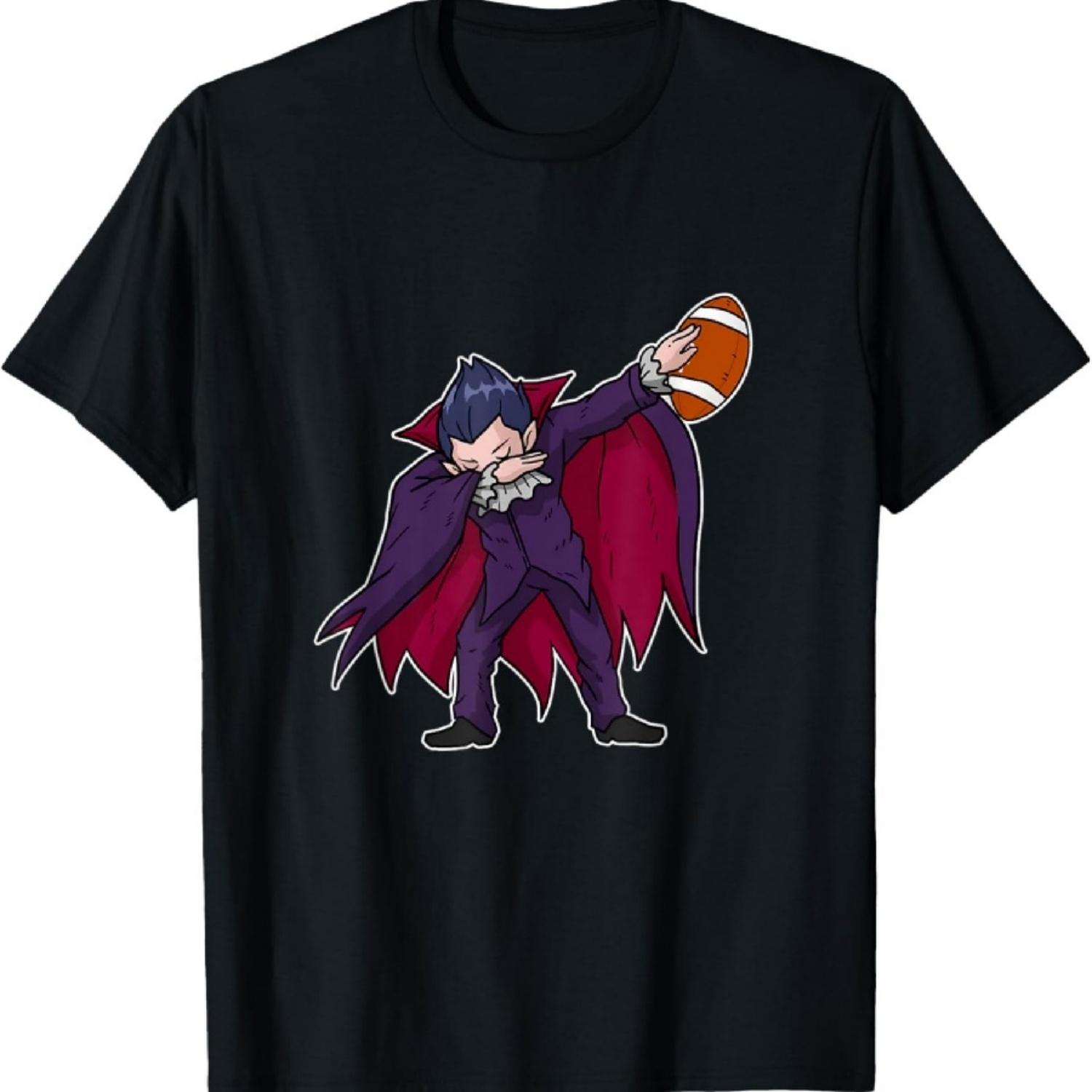 

Dabbing Dracula Football Funny Halloween Costume T-Shirt XXXXXL чорний
