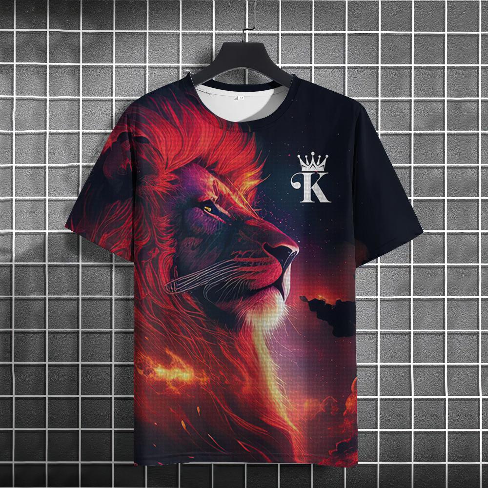 

Новые футболки с принтом Fierce Animal 3D для мужчин, винтажные мужские футболки, летние топы с коротким рукавом, модные футболки больших размеров для мужчин, уличная одежда 6XL