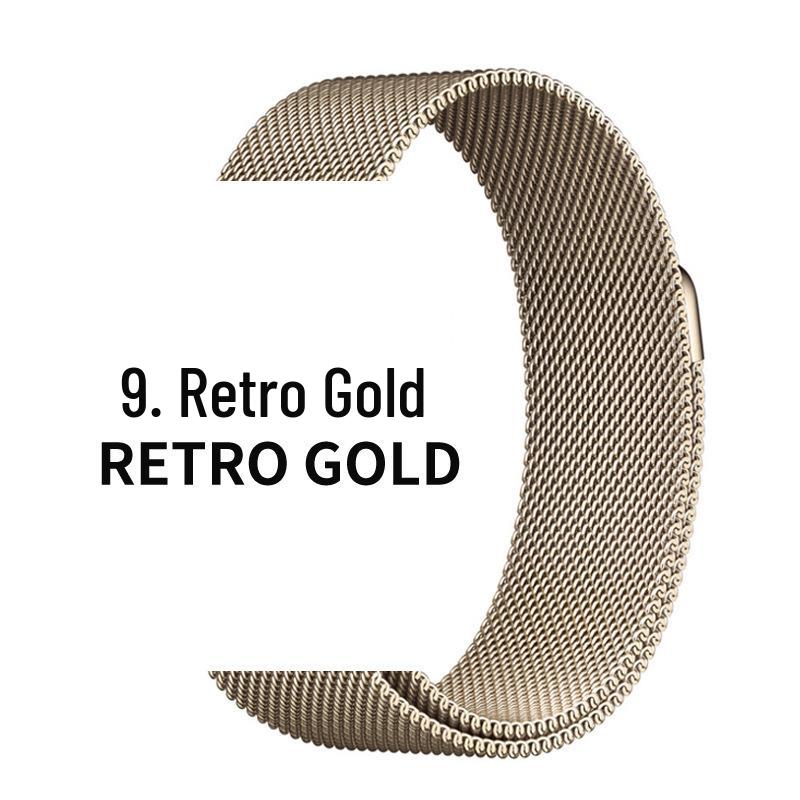 Compatible Stainless Steel Milanese Magnetic Band for Apple Watch Series 1-9 & SE.