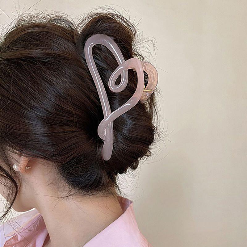 

Large Claw Clips For Thick Hair Accessories Women Headdress Ins Plastic Catch Crab Hairpins Gifts розовый