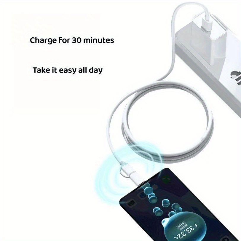 2-in-1 Data Cable 15W Charging Cable Compatible with MICRO To TYPE-C Interface