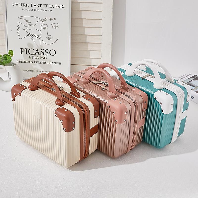 1Pc Cosmetic Case Women's Small Portable Suitcase Travel Storage Bag Small Suitcase Children