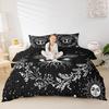 Erosebridal Tree of Life Bedding Set Sun and Moon Comforter Cover Twin Kids Teens Bedroom Decor Black and White 2 Pcs Duvet Cover Gothic Boh
