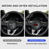 QDIM8 1PCS Car Steering Wheel Center Sticker For Kia K2 K3 K5 Rio Soul Sportage Car Interior Stickers Decoration Accessories