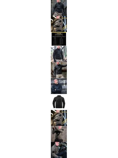 Pánský outdoorový pulovr z fleecu odolný proti chladu: Podzimní/Zimní Teplá Mikina na Zip