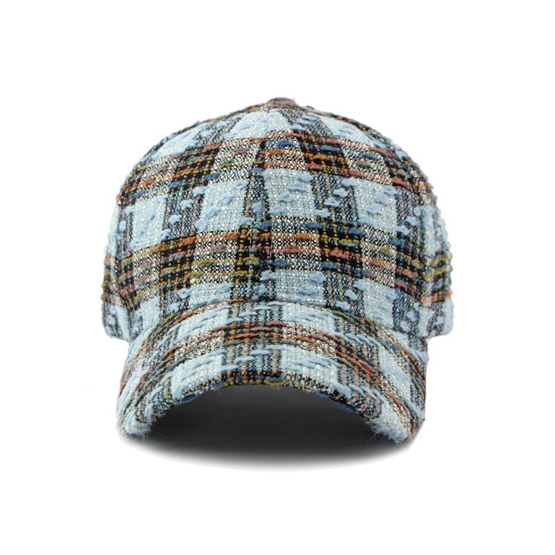 Plaid Hard Top Baseball Cap Damen Outdoor Sonnenschutzhut