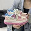 Girls Pink Thick Baseplate Shoes Women's Spring and Autumn New Versatile Leather Casual White Shoes