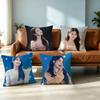Lee Ji Eun IU Beauty Pillow Case Square Double-Sided Sofa Cushion Cover Bedroom Bedside Pillow Gift