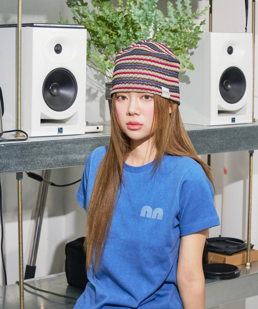 NOT NEW Summer Nn Label Pattern Beanie Khaki