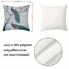 Peacock Tree Deer Printed Decorative Cushion Covers Polyester Pillowcase, Sofa Decorative Cushion Cov Headboard Pillow