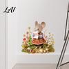 Soft Color Wall Stickers Cartoon Mouse Sticker Cute Fairy Tale Decal PVC Waterproof Window Clings Art Decors Self Adhesive Mural for Nursery