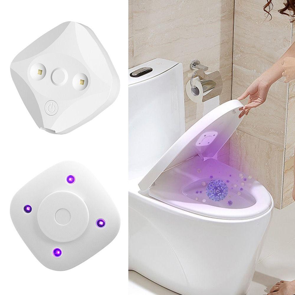 White UV Toilet Disinfection Lamp Plastic Ultraviolet Lamp Intelligent Toilet Sterilizer  Travel