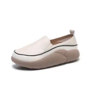 Damenschuhe Neue Plateau-Flats Loafer 2026 Herbst Frühling Trend Sport PU-Leder Laufschuhe Runde Spitze Mujer Zapatos