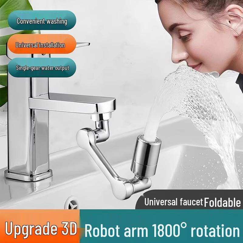 Faucet Extender: Splash-Proof Mechanical Arm for Kitchen & Bathroom