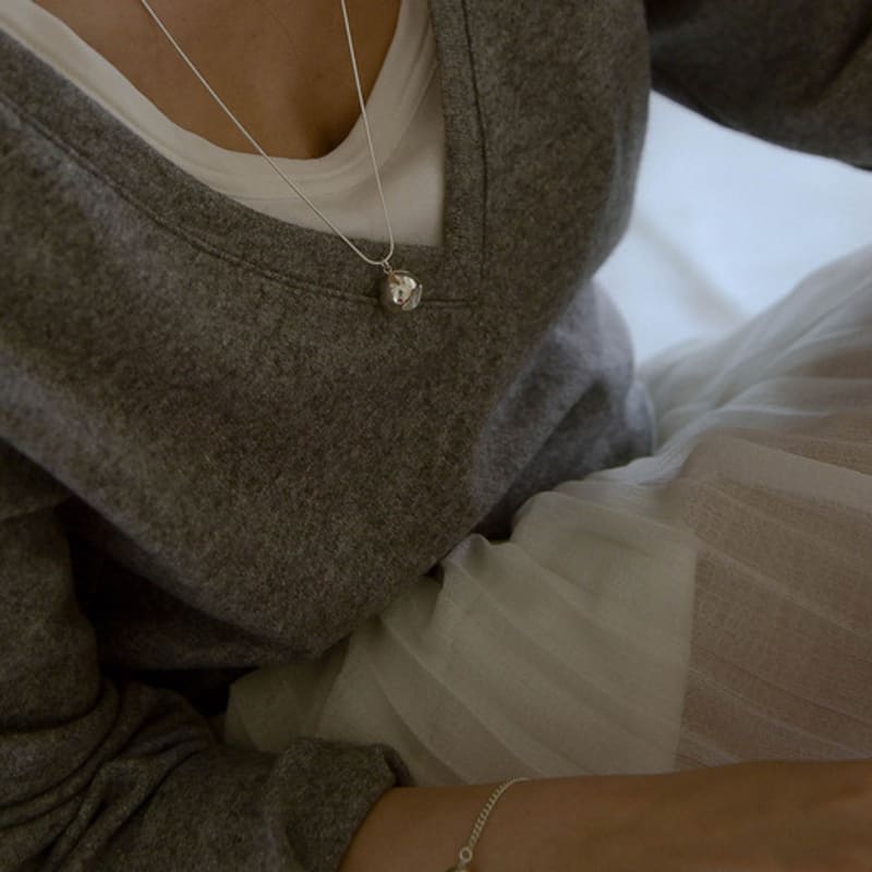 Retro finger Clay necklace