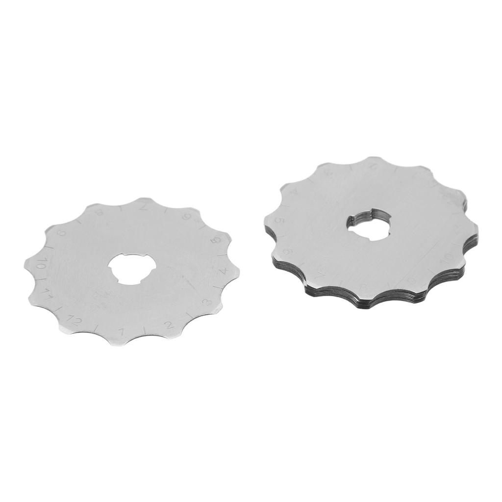 10Pcs Rotary Cutter Blades Stainless Steel Power Off Fabric Cutters Blades Replacement Blades for Sewing Paper Cutting