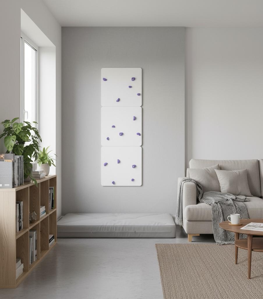 Climbing Wall Square 3 White - Grasps Purple