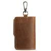 Crazy Horse Leather Key Bag Men's Multi Functional Waist Hanging Keys Cards Cover