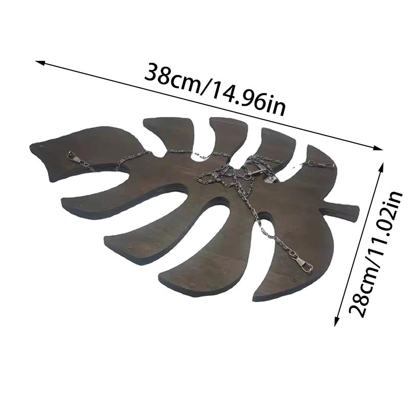 Wooden Wine Rack Wine Glass Rack Leaf Red Wine Cup Holder Monstera Wine Rack