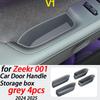 For Zeekr 001 2024 2025 Car Door Silicone Storage Box Door Handle Silicone Storage Box Interior Upgrade Parts