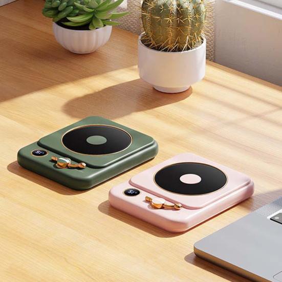 Heating Coaster Electric Coffee Cup Warmer Digital Display Intelligent Temperature Control Automatic Power-Off Mug Heater