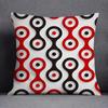 Red Geometric Pattern Double-Sided Printed Pillow Cover Short Plush Suitable Living Rooms Bedrooms Sofas Throw Cushion Cover