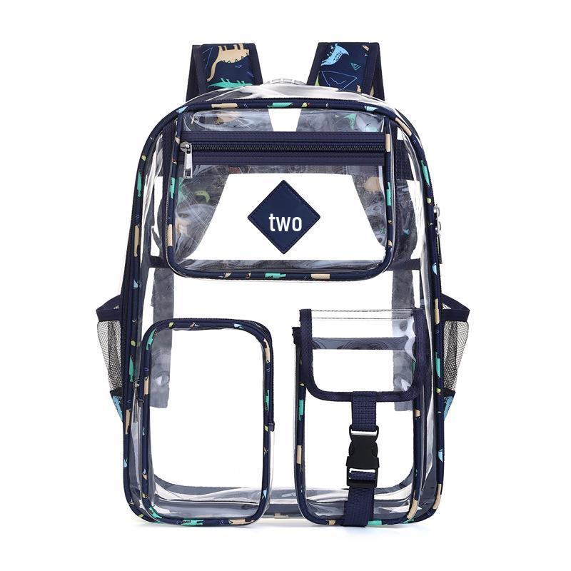 Large Capacity Transparent PVC Backpack for Students