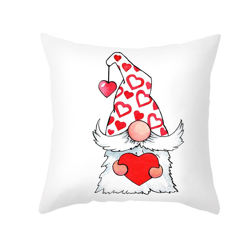 Red Cartoon Love Valentine's Day Home Pillow Car Waist Support Cushion Sofa Cushion Pillow Cover