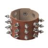 Punk Pu ādas radzēm aproce Gothic Cuff rokassprādze unisex melna aproce