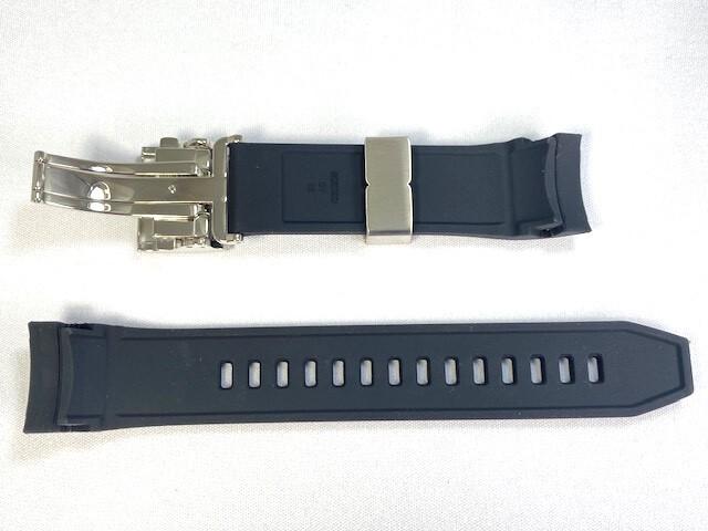 R01Z011J0 SEIKO Astron 22mm Silicone Band with for Buckle, Black, SBXB015/ 8X82-0AC0