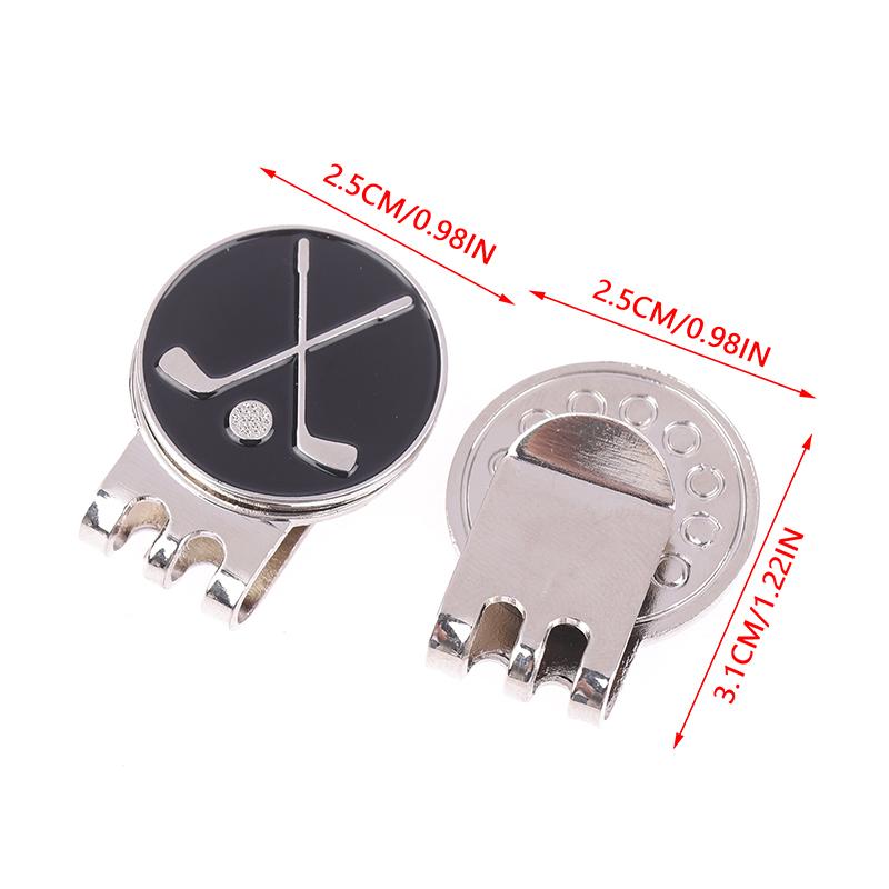 1Pc Golf Ball Marker Golf Hat Clip Magnetic Alloy Golf Ball Position Marker Removable Metal Hat Clip Accessories For Golfers