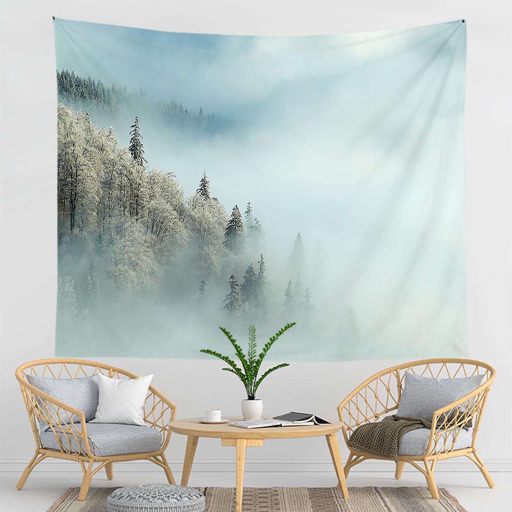 Mountain Psychedelic Tapestry Forest Wall Hanging Bohemian Witchcraft Dorm Decor