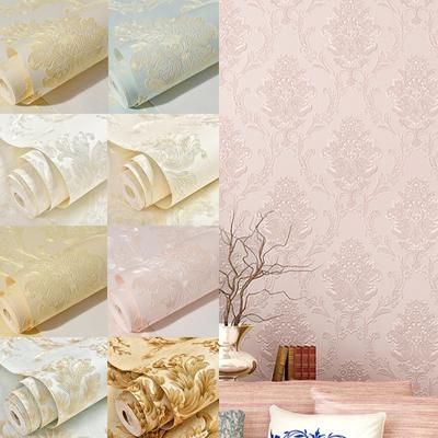 3D Self-adhesive Wallpaper Non-woven Fabric Wall Sticker European Embossed Stickers Bedroom Living Room Background Home Decor