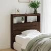 VidaXL Armoire Tête de Lit avec LED, Tête de Lit avec Compartiment, Meuble de Rangement Chambre à Coucher, Accessoire de 839188