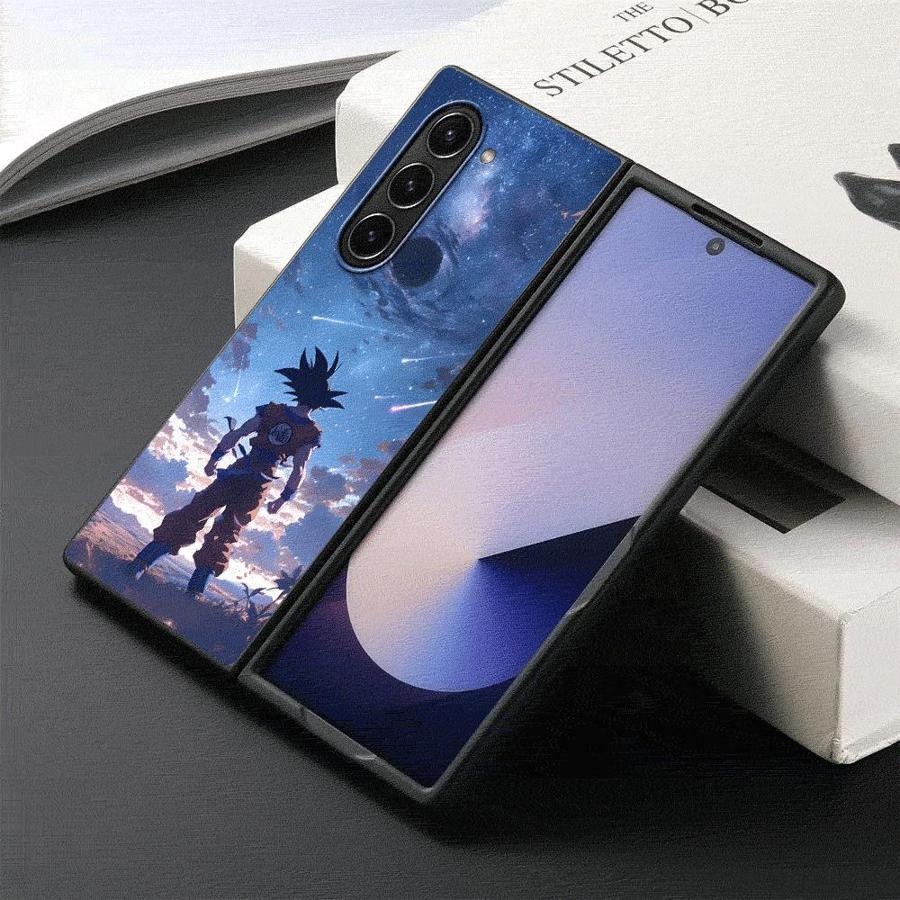 Dragon Ball Silhouette Goku Case for Samsung Galaxy ZFold4 Z Fold 7 6 5 4 3 ZFold5 ZFold3 ZFold6 ZFold7 Back Phone Cover Galaxy Z Fold4